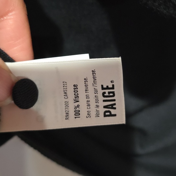 Paige women Black Rayden Ruffle long sleeve one shoulder Blouse top Size S - Picture 7 of 8